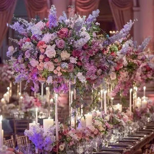 Wedding Decoration Flower Arrangement Wedding Table Flower Centerpiece Lavender and White Flower Ball Centerpieces Set of 10