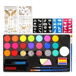Halloween Makeup Non-toxic Eco-friendly Crayon Kids Makeup Rainbow Face Paint Kit Washable Body Paint Set Palette