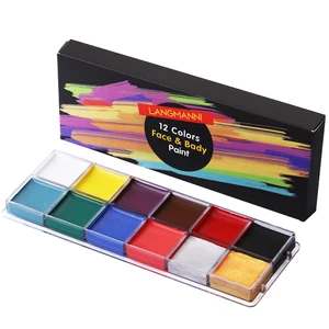 12 Colors Face Makeup Body Art Painting High Pigment Smudge-proof Palette Special for Hallowens OEM Logo