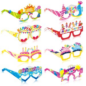 Funny Birthday Glasses Theme Same Style Internet Celebrities Photo Props Party Decorations Wholesale Printing