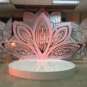 Acrylic Luxury Backdrop Party Decoration Event Wedding Stage YC-WS1