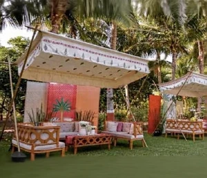 Luxury Floral Theme Wedding Mandap Set For Indoor And Outdoor Marriage Stage Decoration With Beautiful Backdrop From India