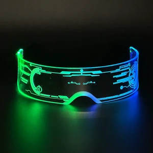 Fashionable Punk LED Colorful Luminous Glasses Glowing Party Eyewear for Music Festival Event