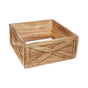 Natural Wooden Christmas Tree Collar Box Tree Stand Base Cover for Christmas Trees Decoration