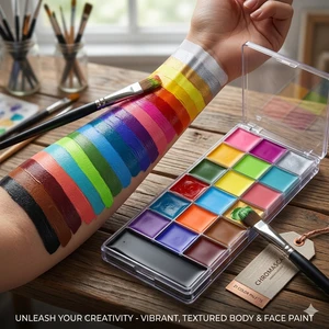 Wholesale Halloween Professional Non Toxic Private Label 20-Color Face Paint Body Painting Oil Paint Palette