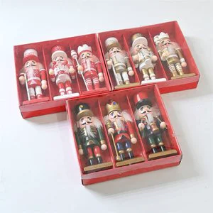 Wholesale 15cm Nutcracker Soldier Set Gifts Festive Christmas Decoration Room Ornaments Collectible