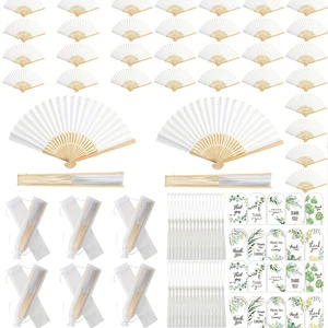 Factory Price Custom Bamboo Folding Fan Paper Fans Wedding Hand Fans For Guests