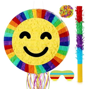 Nicro Custom Handmade Small Smile Face Theme Baby Shower Cheap Anniversary Celebration Paper Adults Pinata Birthday Party Favor