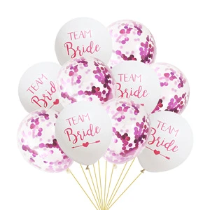 10PCS/Set Team Bride Wedding Confetti Balloon Set Birthday Latex Balloon Garlands Party Decoration