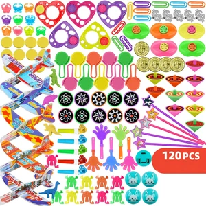 120PCS Kids Party Favors Bulk Pack Carnival Goodie Bag Toy Set for Boys Girls Birthday Celebration Classroom Prizes School Event
