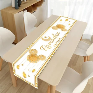 2025 Islamic Muslim Ramadan Party Supplies Eid Mubarak Decoration Table Runner and Tablecloth Eid Al Adha Gifts