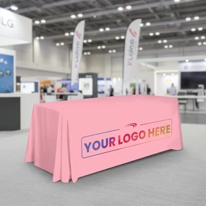 Custom Print Tablecloth With Logo Waterproof 600D Polyester Party Event Commercial Advertising Banner