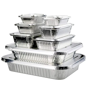CB11 Hot Sale 300ml Tin Box 10oz 6inch Aluminum Foil Container Food Packaging Disposable Cooking Meal Take Away Tray With Lid