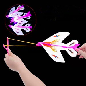 LED Aircraft Slingshot in the Dark Party Supplies Outdoor Game for Child Kids Birthday Gifts