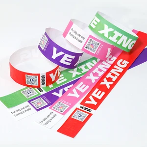 Party Decorations Customized Logo Tyvek Wrist Bands Paper Concert Tickets Bracelet for Event Party
