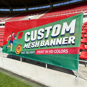 Customizable Portable Fabric Banner Durable Polyester UV Resistant Waterproof Logo Text Design Large Banner for Party Backdrop