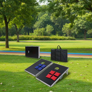 Professional Modern Aluminum Cornhole Game Set Waterproof Portable Foldable Regulation Size Bean Bag Toss Boards For Hotel Use