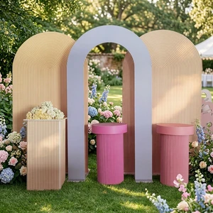 Events Party Supplies Romantic Modern Wedding PVC Backdrop Birthday Party Decoration Set for Sale