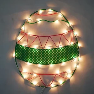 35L Plastic Frame Easter Egg Window Decoration Light 43Cm Value Holiday Lighting Product
