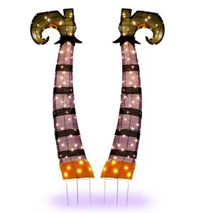 4ft 2D Witch Legs Outdoor Halloween Decorations Premium Halloween Decoration for Spooky Atmosphere