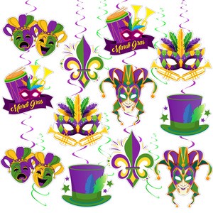 Carnival Decorations 30pcs Hanging Swirls Carnival Party Decorate for Carnival Games Outdoor Party Supplies