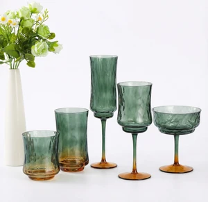 OEM Party Home Decoration Modern Luxury Gift High-Temperature Dishwasher Safe Long Stem Handmade Eco-Friendly Wine Glasses Set