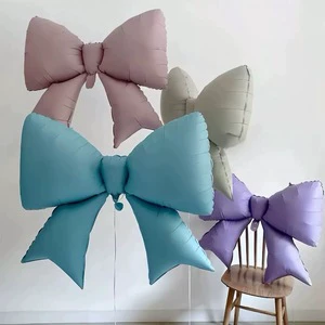 Matte Large Bow Helium Floating Foil Balloon For Birthday Party Event Decor And Surprise Arrangement With Princess Style