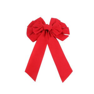 Msd Ribbons Red Velvet Christmas Ribbon Bow for Christmas Tree Decoration and Fireplace Decoration