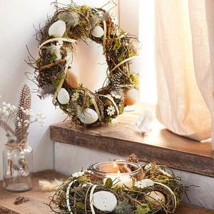 BSCI New Arrivals Handmade Factory Supplier Easter Home Decor Wreath Easter Decoration