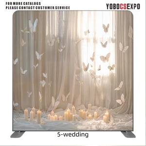 Wedding background banner fabric double-sided customization