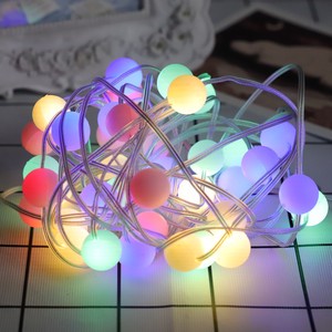 Best-selling Plastic LED String Lights with Round White Bulbs Dimmable Starry Room Bedroom Ambiance Perfect for Christmas Decor