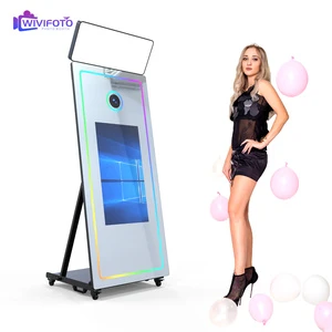65-Inch Selfie Photobooth with Camera & SLR Compatibility Touchscreen Control Instant Print for Wedding & Party Photography