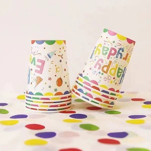 Disposable Dinnerware Set Plates Sets Cups Tea Cup Set for Birthday Party and Cake Celebration