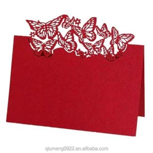 50/100pcs Hollow Butterfly Place Cards Personalized Laser Wedding Seat Card Table Decor for Party Business Reception Name Cards