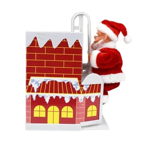 Factory Price Music Electric Toy Climbing Chimney Santa Claus Christmas Gift Novelty Funny Toys for Children New Year Party Toy