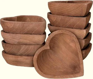 Custom Heart Shaped Dough Wood Candle Hand Carved Decorative Candle For Wooden Candle Holder And Rustic Wooden Candle Holder