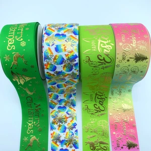 The Popular Christmas Series of Polyester Ribbons for Decorating Hair Accessories or Clothing Ornaments Customized Are Available