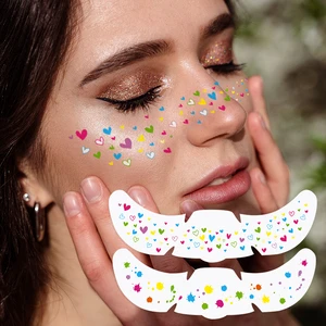 Luxe Festive Freckles Face Tattoo Stickers Waterproof Temporary Sparkle Makeup Sexy And Fashionable Paper Design For Parties