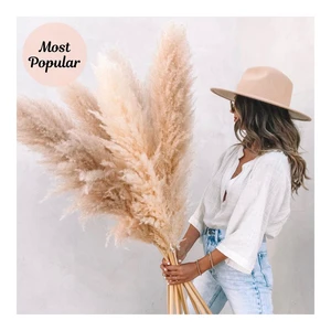 Large 120 Cm Decorative White Pampas Grass For Home And Wedding Natural Dried Flowers For Easter And Halloween Decorations