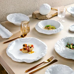 Rock Dish Chef INS 2023 Hotel Crockery Dishes Restaurant Supplies Plates Set Dinner Stoneware Dinnerware Set Assiettes & Plates