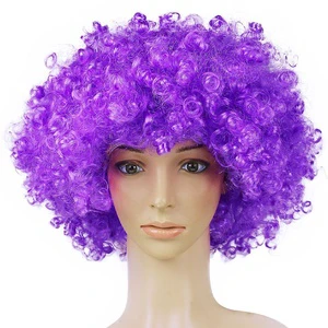 Wholesale 120G Clown Colorful Afro Curly Wig for Party Sports Game Cosplay and Funny Performance