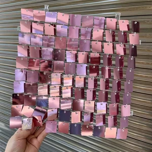 Gold Shimmer Sequin Wedding Wall Backdrop Panels, Artificial Birthday Anniversary Party Decor