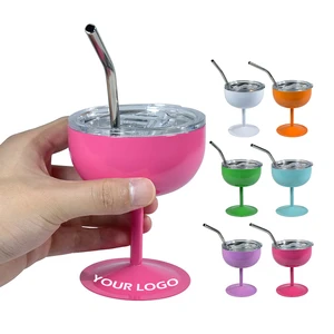 Custom 4oz Colored Stainless Steel Margarita Cup Cocktail Glasses Shot Wine Tumbler Vintage Glassware