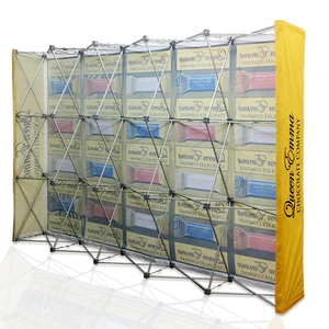 Tongjie Aluminum Alloy Frame pop up Banner Display Wall Custom Size Available High Definition Printing Wedding & Party Use