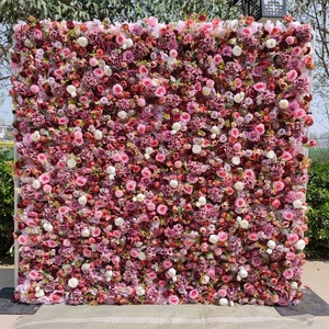 High-Quality Silk 5D/8D Artificial Rose Wedding Wall Flower Decoration