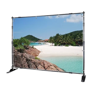 Promotional New Product Wedding Large Advertising Adjustable Retractable Banner Campaign Trade Show Backdrop Banner Stand