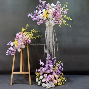 Fancy and Beautiful Wedding Decoration Flower Wall with Artificial Silk Roses Multi-color Options Good Quality