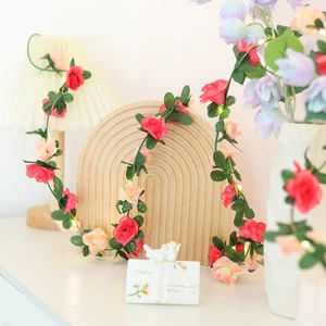 Artificial Plant Rattan Wall Hanging Spring Peony Flower Rattan Wedding Home Decoration Party Opening Set