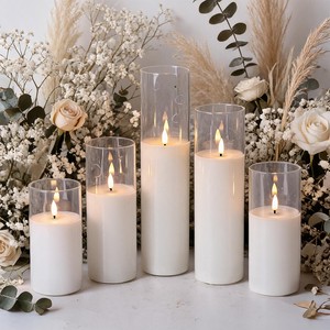 Matti's Custom Wedding Centerpieces Table Decorations Flowers And Led Candle For Decoration Wedding Artificial