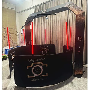 Wedding Supplies Overhead 360 Photo Booth Props Free Accessories Supports SLR/iPad/Camera Self-Service Print 10-Person Capacity